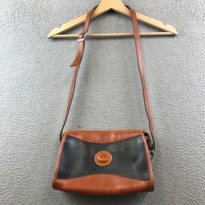 Dooney & Bourke Vintage Black Leather‎ Crossbody Bag Shoulder Bag Classic